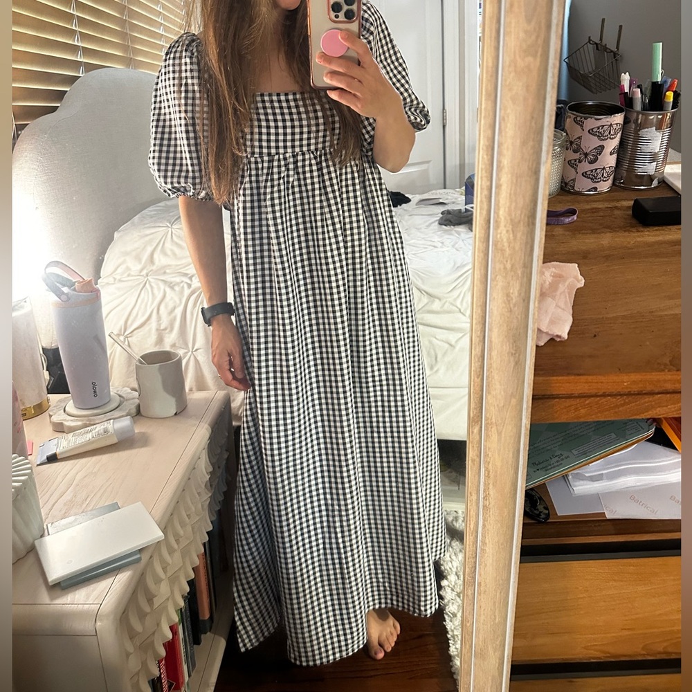 Gingham Checkered Maxi Dress